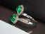 14K GOLD 1.65 CT NATURAL EMERALD & DIAMOND RING