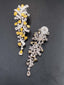 14K GOLD 6.33 CTW NATURAL YELLOW DIAMOND & DIAMOND EARRINGS