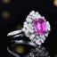 14K GOLD 2.68 CTW NATURAL PADPARADSCHA SAPPHIRE & DIAMOND RING/PENDANT