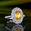 14K GOLD 2.92 CTW VIVID YELLOW NATURAL SAPPHIRE & DIAMOND RING/PENDANT