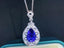 14K GOLD 4.02 CTW NATURAL TANZANITE & DIAMOND PENDANT