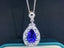 14K GOLD 4.02 CTW NATURAL TANZANITE & DIAMOND PENDANT