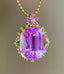 14K GOLD 37.58 CT NATURAL KUNZITE PENDANT