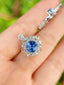 14K GOLD 3.07 CTW NATURAL SAPPHIRE & DIAMOND RING/PENDANT