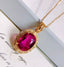 14K GOLD 5.34 CTW NATURAL TOURMALINE & DIAMOND PENDANT