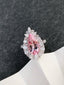 14K GOLD 5.09 CTW VIVID PINK NATURAL MORGANITE & DIAMOND RING/PENDANT