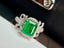 14K GOLD 2.00 CT NATURAL EMERALD & DIAMOND RING