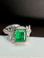 14K GOLD 2.00 CT NATURAL EMERALD & DIAMOND RING