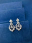 GIA CERTIFIED 14K GOLD 1.88 CTW NATURAL G VVS PEAR DIAMOND EARRINGS