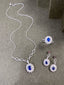 14K GOLD 6.48 CTW NATURAL SAPPHIRE & DIAMOND JEWELRY SET