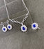 14K GOLD 6.48 CTW NATURAL SAPPHIRE & DIAMOND JEWELRY SET