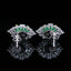 14K GOLD 3.60 CTW NATURAL EMERALD & DIAMOND EARRINGS