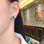 14K GOLD 3.60 CTW NATURAL EMERALD & DIAMOND EARRINGS