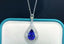 14K GOLD 2.26 CTW NATURAL TANZANITE & DIAMOND PENDANT