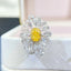 GIA CERTIFIED 14K GOLD 3.22 CTW NATURAL YELLOW DIAMOND & DIAMOND RING