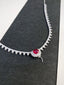 14K GOLD 3.19 CTW NATURAL RUBY & DIAMOND NECKLACE