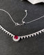 14K GOLD 3.19 CTW NATURAL RUBY & DIAMOND NECKLACE