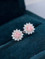 14K GOLD 0.55 CTW NATURAL PINK DIAMOND & DIAMOND EARRINGS