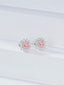 14K GOLD 0.55 CTW NATURAL PINK DIAMOND & DIAMOND EARRINGS