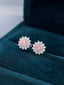 14K GOLD 0.55 CTW NATURAL PINK DIAMOND & DIAMOND EARRINGS