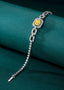 14K GOLD 2.46 CTW NATURAL YELLOW DIAMOND & DIAMOND BRACELET