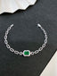 14K GOLD 2.10 CTW VIVID GREEN NATURAL EMERALD & DIAMOND BRACELET