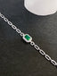 14K GOLD 2.10 CTW VIVID GREEN NATURAL EMERALD & DIAMOND BRACELET