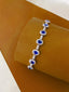 14K GOLD 5.47 CTW NATURAL SAPPHIRE & DIAMOND BRACELET