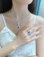 14K GOLD 8.50 CTW NATURAL SAPPHIRE & DIAMOND JEWELRY SET