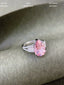 14K GOLD 4.03 CTW NATURAL MORGANITE & DIAMOND RING