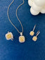 14K GOLD 5.27 CTW NATURAL YELLOW DIAMOND & DIAMOND JEWELRY SET