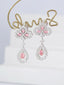 14K GOLD 3.06 CTW NATURAL PINK DIAMOND & DIAMOND EARRINGS