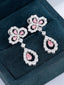 14K GOLD 3.06 CTW NATURAL PINK DIAMOND & DIAMOND EARRINGS