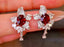 14K GOLD 2.71 CTW RUBY & DIAMOND EARRINGS