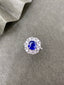 14K GOLD 3.91 CTW NATURAL SAPPHIRE & DIAMOND RING/PENDANT