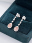 14K GOLD 1.05 CTW NATURAL PINK DIAMOND & DIAMOND EARRINGS