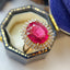 14K GOLD 2.55 CT NATURAL TOURMALINE & DIAMOND RING