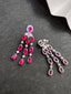 14K GOLD 9.26 CTW NATURAL RUBY & DIAMOND EARRINGS