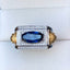 14K GOLD 3.04 CTW VIVID BLUE NATURAL SAPPHIRE & DIAMOND RING