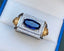 14K GOLD 3.04 CTW VIVID BLUE NATURAL SAPPHIRE & DIAMOND RING