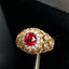 14K GOLD 2.14 CTW NATURAL RUBY & DIAMOND RING