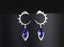 14K GOLD 1.55 CTW NATURAL TANZANITE & DIAMOND EARRINGS