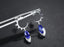 14K GOLD 1.55 CTW NATURAL TANZANITE & DIAMOND EARRINGS