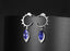 14K GOLD 1.55 CTW NATURAL TANZANITE & DIAMOND EARRINGS