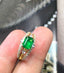 14K GOLD 1.22 CT NATURAL EMERALD & DIAMOND RING