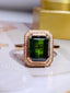 14K GOLD 4.05 CT NATURAL TOURMALINE & DIAMOND RING