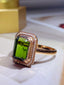 14K GOLD 4.05 CT NATURAL TOURMALINE & DIAMOND RING