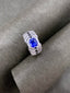 14K GOLD 2.22 CTW NATURAL SAPPHIRE & DIAMOND RING