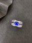 14K GOLD 2.22 CTW NATURAL SAPPHIRE & DIAMOND RING