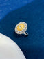 14K GOLD 2.13 CTW NATURAL YELLOW DIAMOND & DIAMOND RING/PENDANT